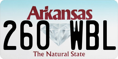 AR license plate 260WBL