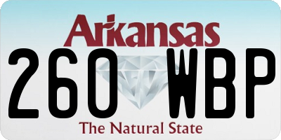 AR license plate 260WBP