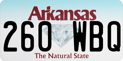 AR license plate 260WBQ