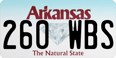 AR license plate 260WBS