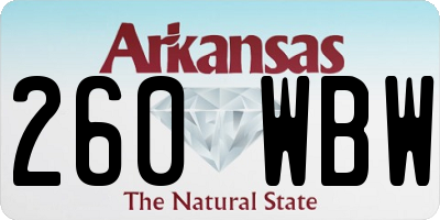 AR license plate 260WBW