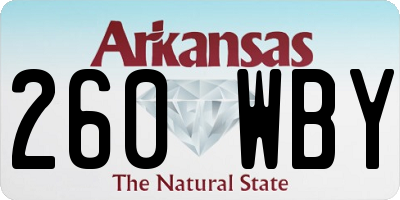 AR license plate 260WBY