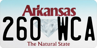 AR license plate 260WCA