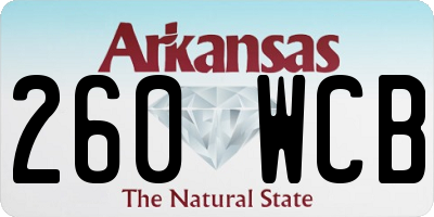 AR license plate 260WCB