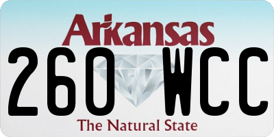 AR license plate 260WCC