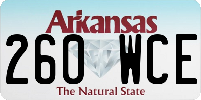 AR license plate 260WCE