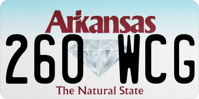 AR license plate 260WCG