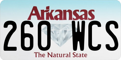 AR license plate 260WCS