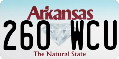 AR license plate 260WCU
