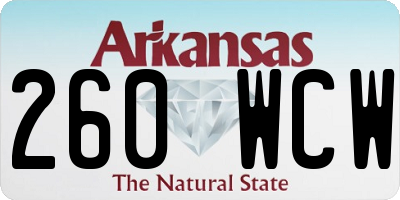 AR license plate 260WCW