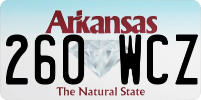 AR license plate 260WCZ