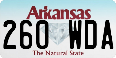 AR license plate 260WDA