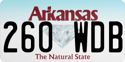AR license plate 260WDB