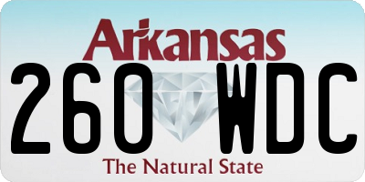 AR license plate 260WDC