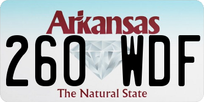 AR license plate 260WDF