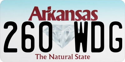 AR license plate 260WDG