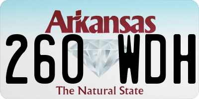AR license plate 260WDH