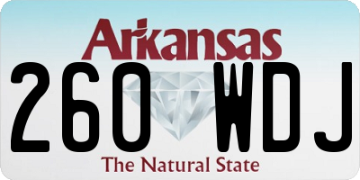 AR license plate 260WDJ