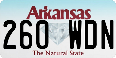 AR license plate 260WDN