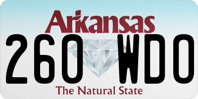 AR license plate 260WDO