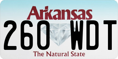 AR license plate 260WDT