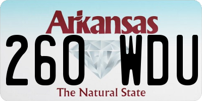 AR license plate 260WDU