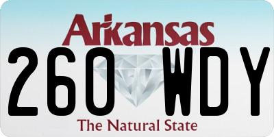 AR license plate 260WDY