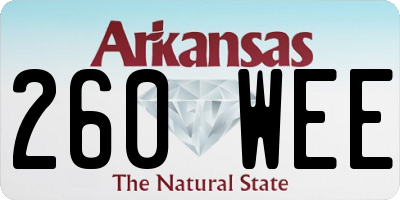 AR license plate 260WEE