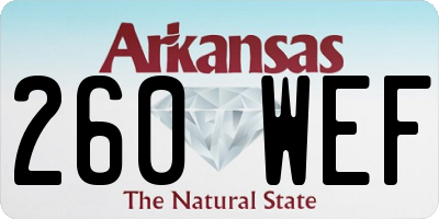 AR license plate 260WEF