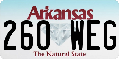AR license plate 260WEG