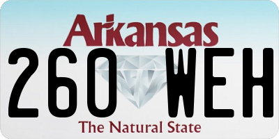 AR license plate 260WEH