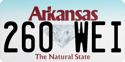 AR license plate 260WEI