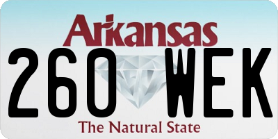 AR license plate 260WEK