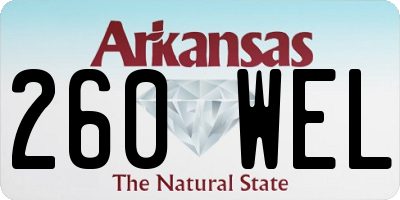 AR license plate 260WEL