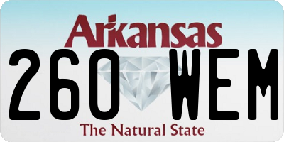 AR license plate 260WEM