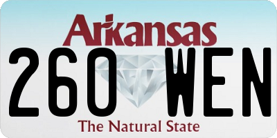 AR license plate 260WEN