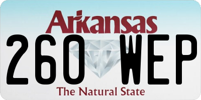 AR license plate 260WEP