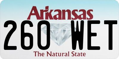 AR license plate 260WET