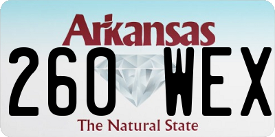 AR license plate 260WEX