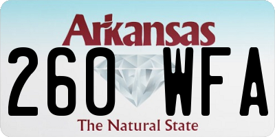 AR license plate 260WFA