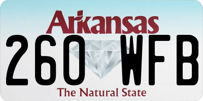 AR license plate 260WFB