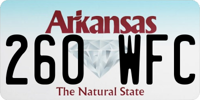 AR license plate 260WFC