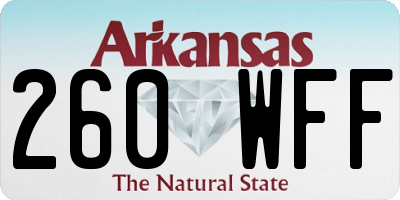 AR license plate 260WFF