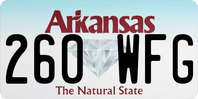 AR license plate 260WFG