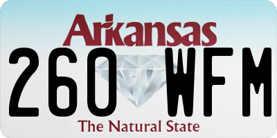 AR license plate 260WFM