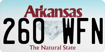 AR license plate 260WFN