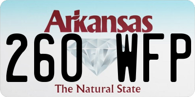 AR license plate 260WFP
