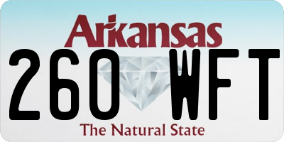 AR license plate 260WFT