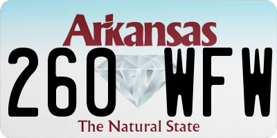 AR license plate 260WFW
