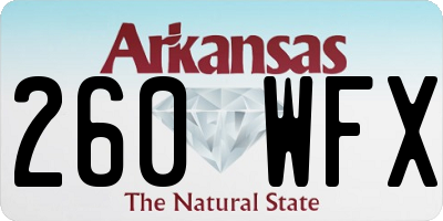 AR license plate 260WFX